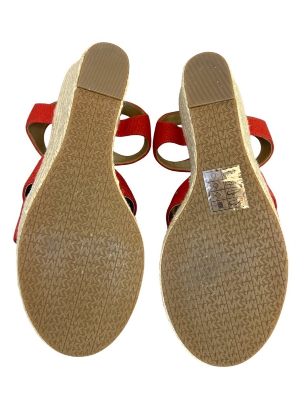 NWOT Michael Kors  Sz 8.5 Berkley Espadrille Wedge Sandals Front Zip - Picture 10 of 11